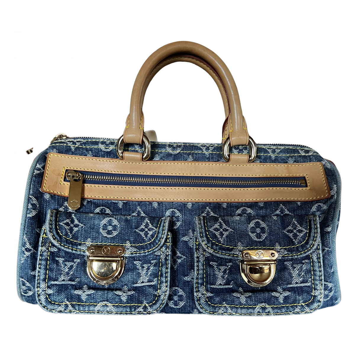 Speedy handbag Louis Vuitton Blue in 